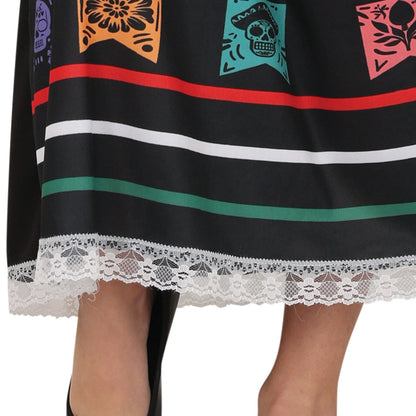 Buntes Catrina Kostüm für Mädchen