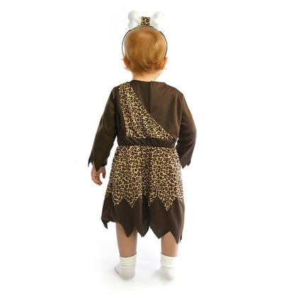 Kleiner Leoparden-Höhlenmensch-Knochen-Kostüm für Babys