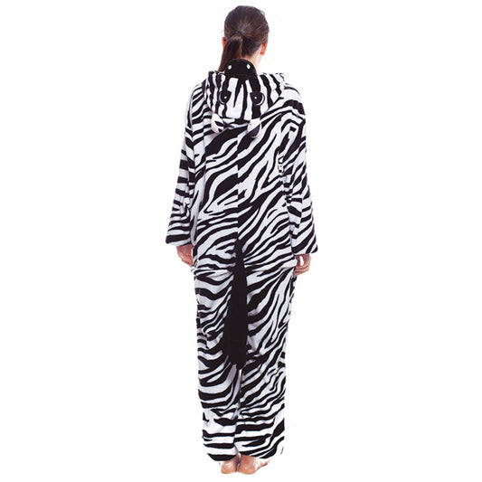 Zebra-Kapuzen Kostüm für Erwachsene