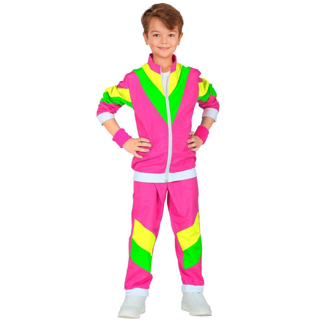Neon-80er-Jahre-Trainingsanzug-Kostüm für Kinder