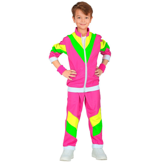 80er-Jahre-Neon-Trainingsanzug-Kostüm für Kinder