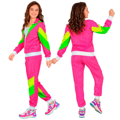 Neon-80er-Jahre-Trainingsanzug-Kostüm für Kinder