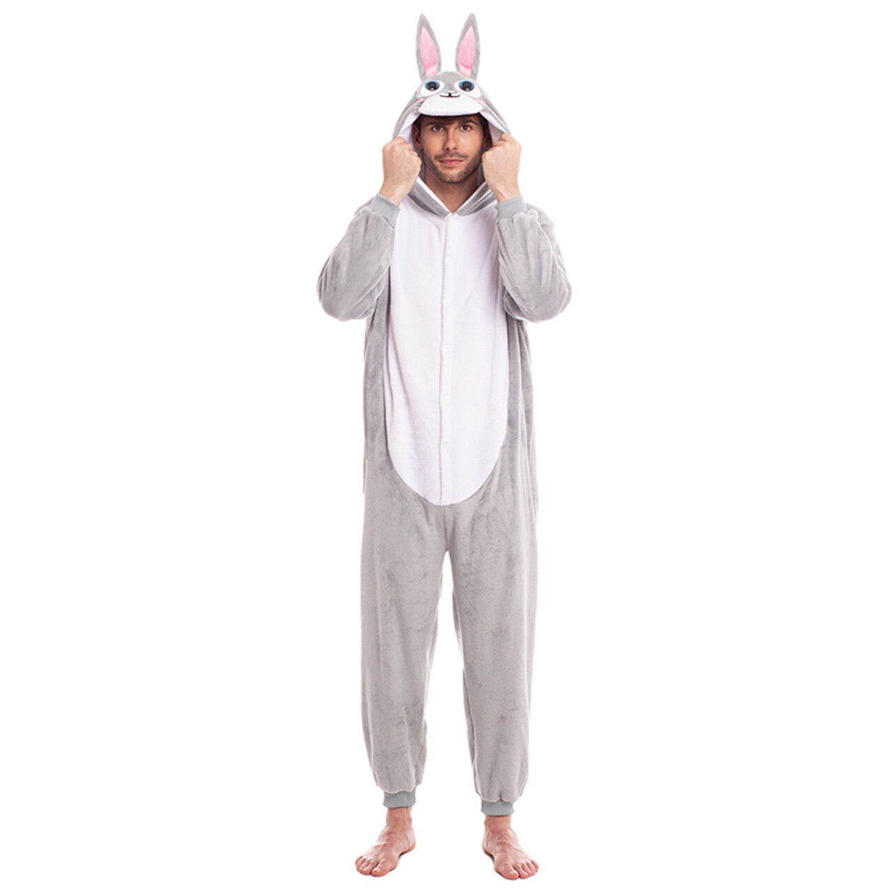 Graues Kaninchen Kostüm für Erwachsene