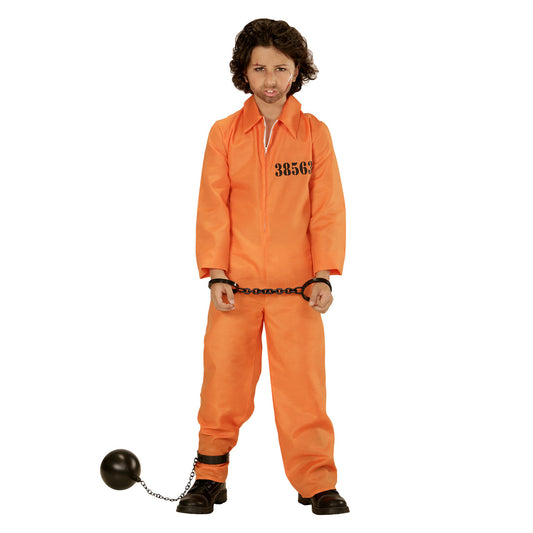 Sträfling-Orange-Kostüm für Kinder