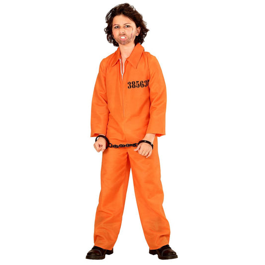 Sträfling-Orange-Kostüm für Kinder