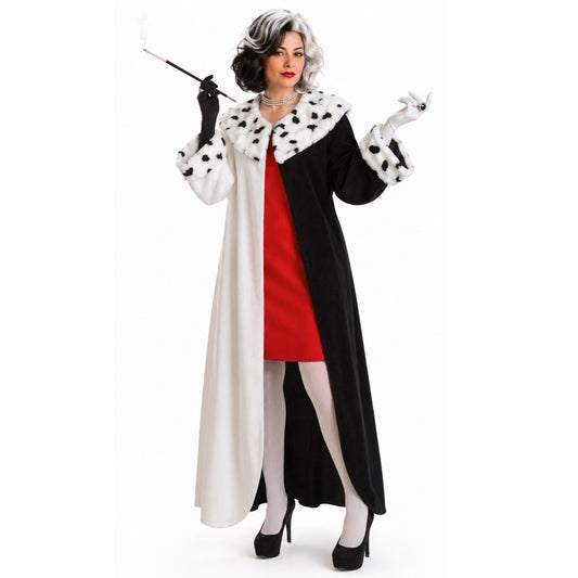 Cruella-Mantel-Kostüm für Damen