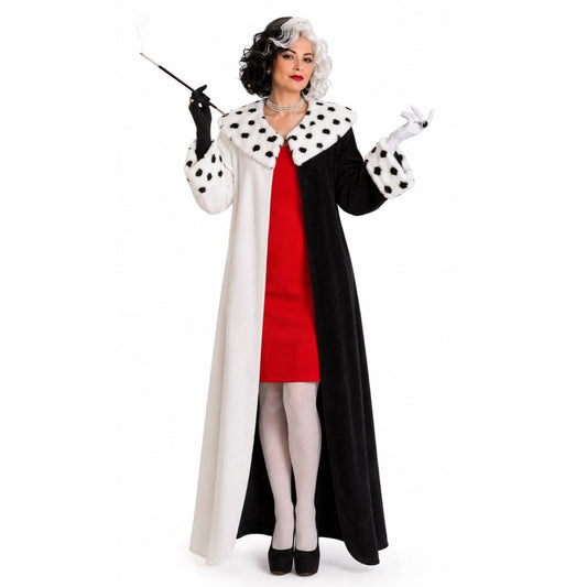 Cruella-Mantel-Kostüm für Damen