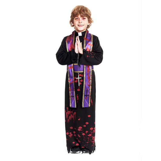 Blutiger Priester-Kostüm für Kinder