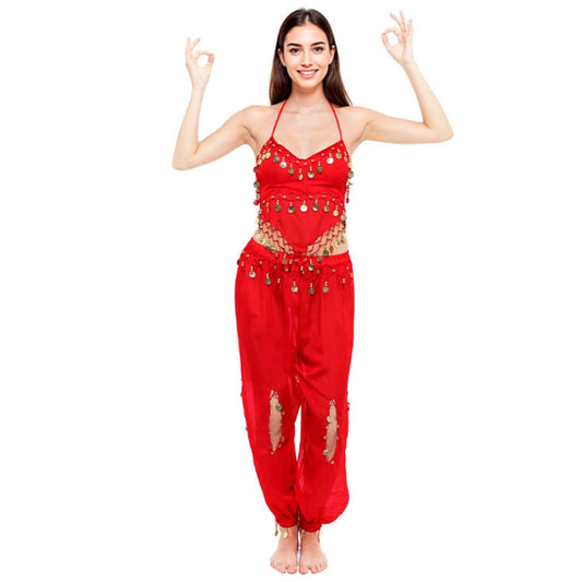 Rotes Bauchtanz-Kostüm für Damen
