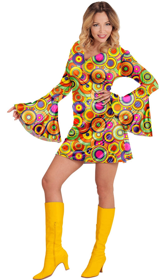 70er-Jahre Kreise-Kostüm für Damen