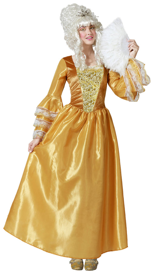 Goldenes Barock-Herzogin-Kostüm für Damen