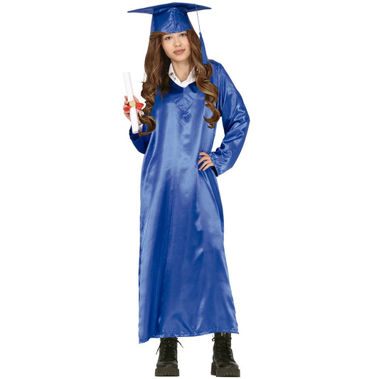 Blaues Absolventen Kostüm für Teenager