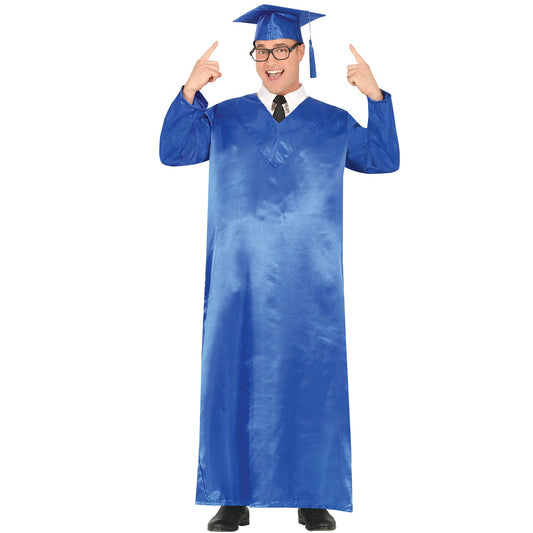 Blaues Absolventen Kostüm für Erwachsene