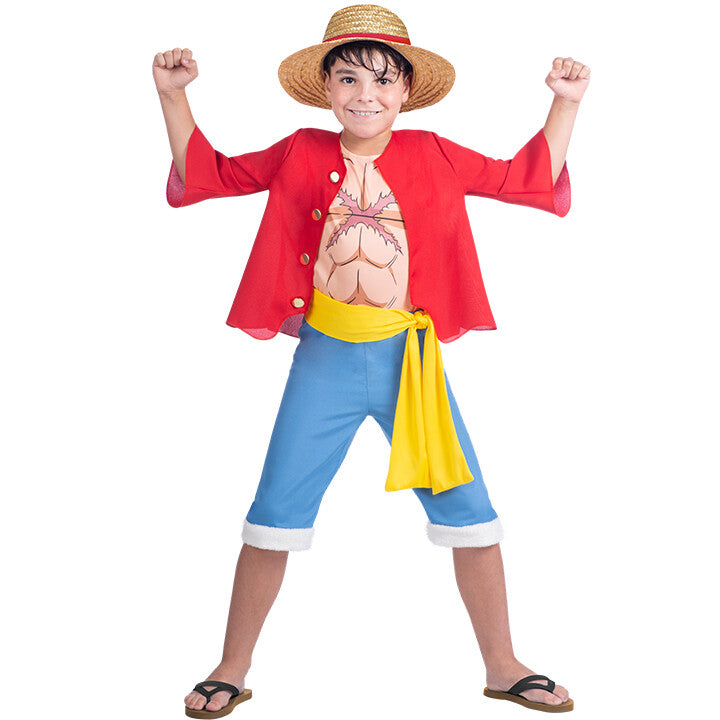 One Piece™ Ruffy-Kostüm für Kinder