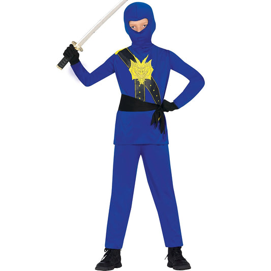 Blaues Ninja-Kostüm für Kinder