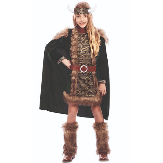 Wikingerin Deluxe Kostüm für Mädchen