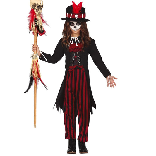 Voodoo-Zauberin-Kostüm für Mädchen