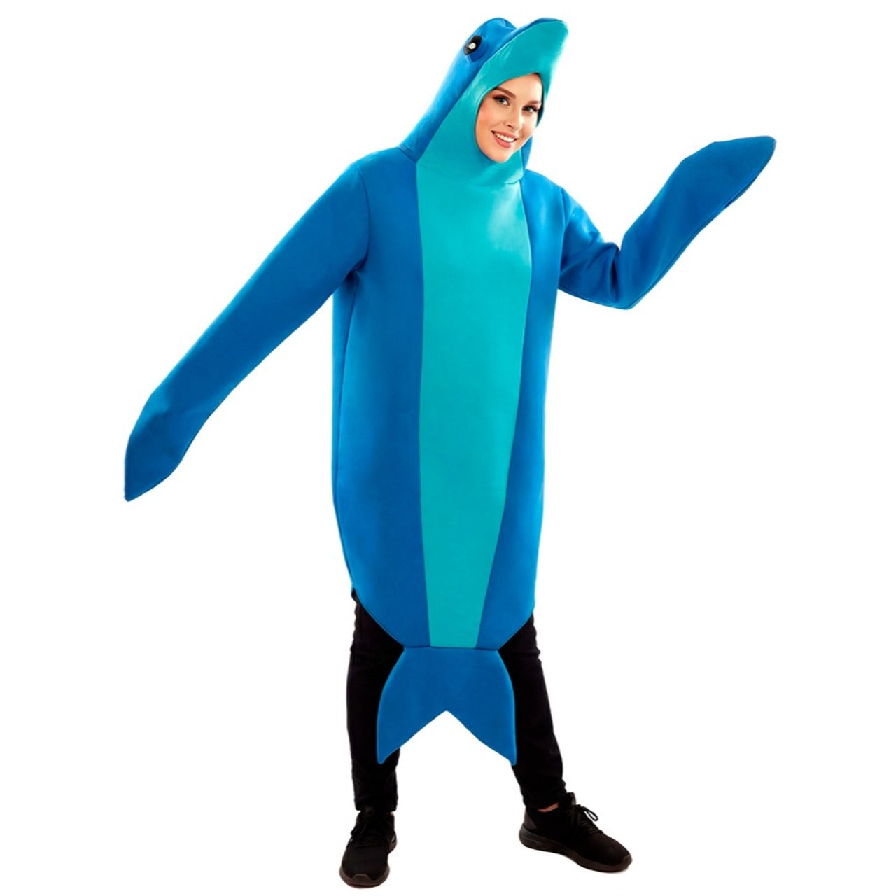 Blaues Delfin-Kostüm für Erwachsene