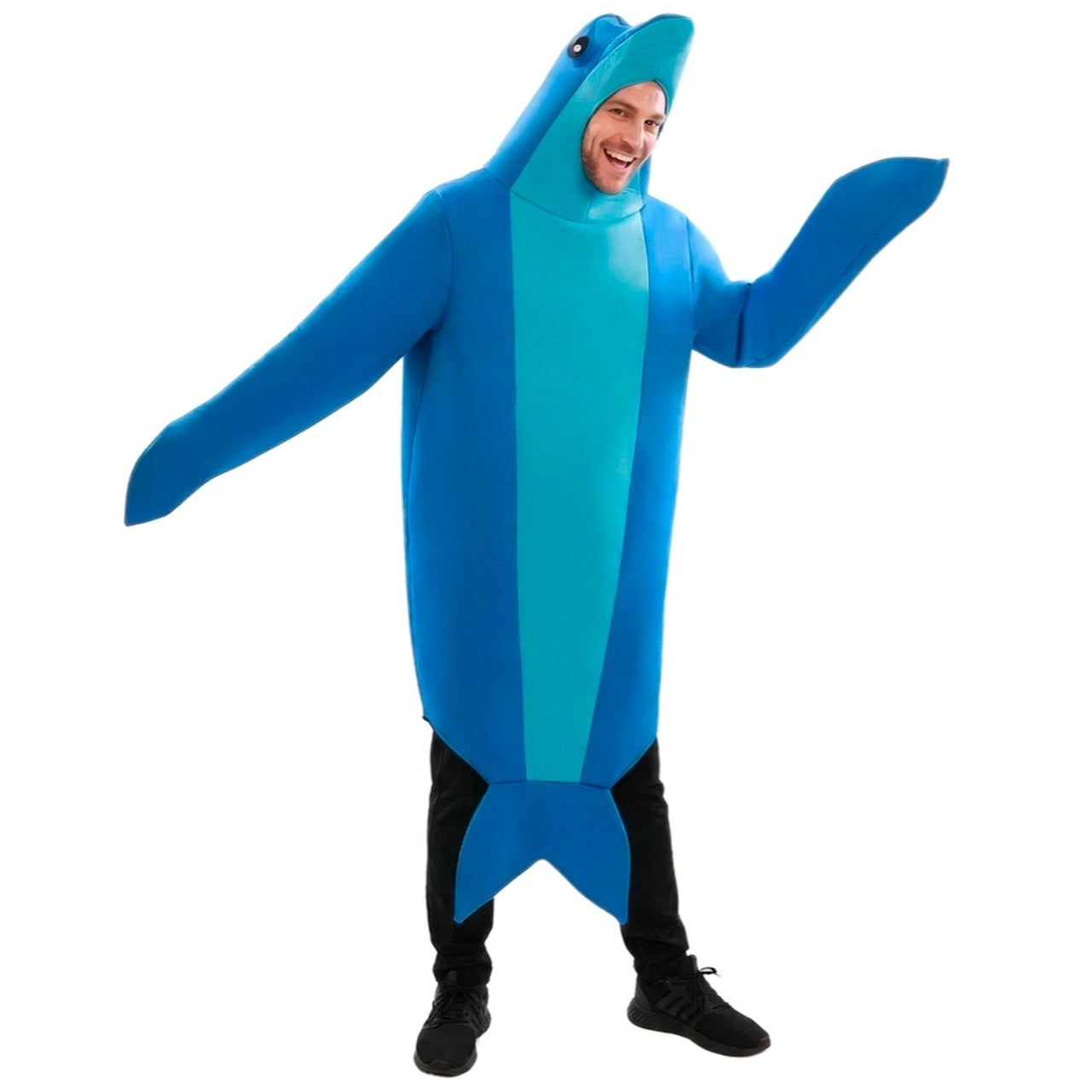 Blaues Delfin-Kostüm für Erwachsene