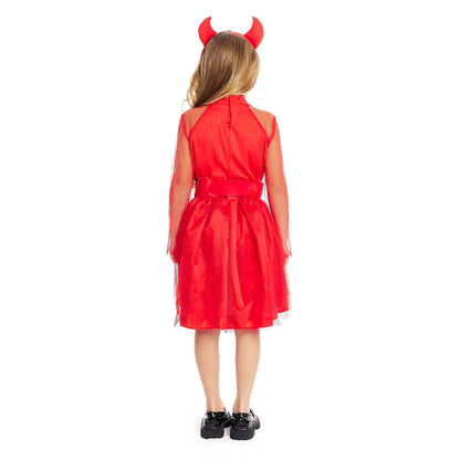 Rotes Teufelin-Kostüm für Mädchen