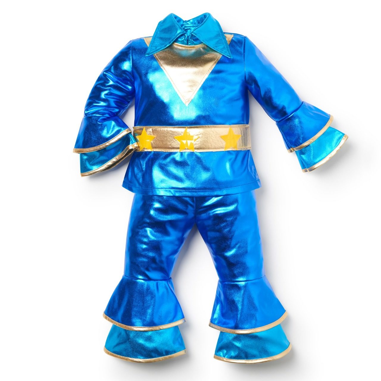 Blaues 70er-Disco-Kostüm für Babys
