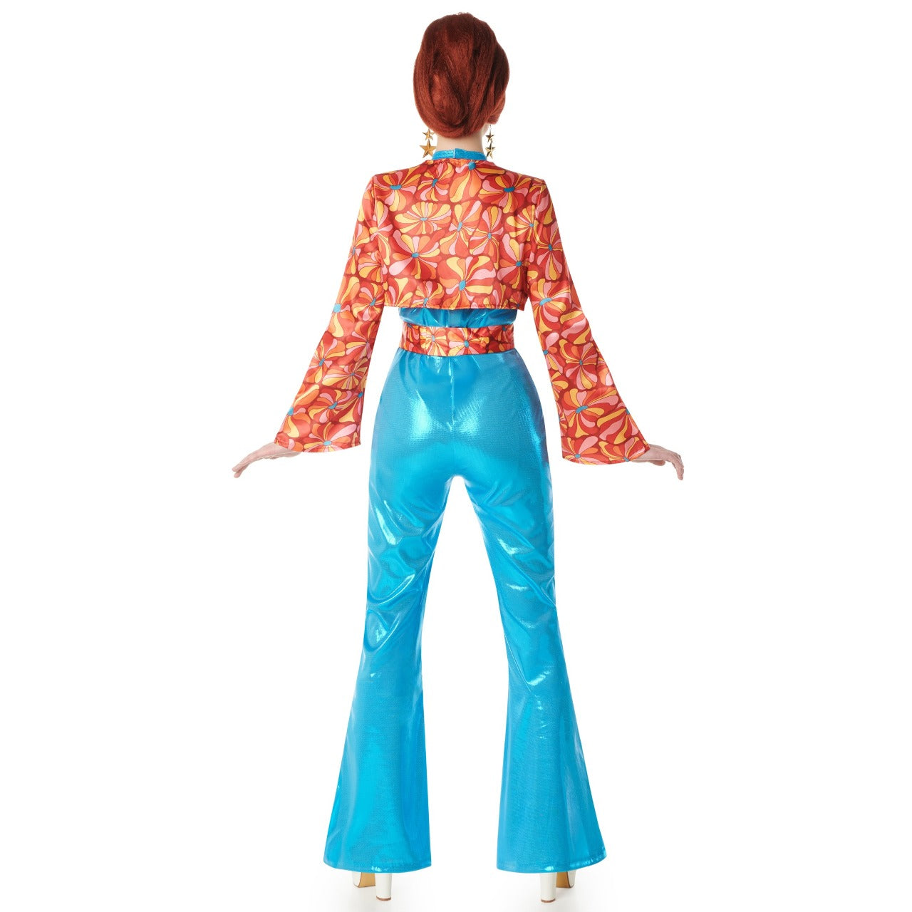 70er-Jahre Disco-Kostüm mit Blumen für Damen