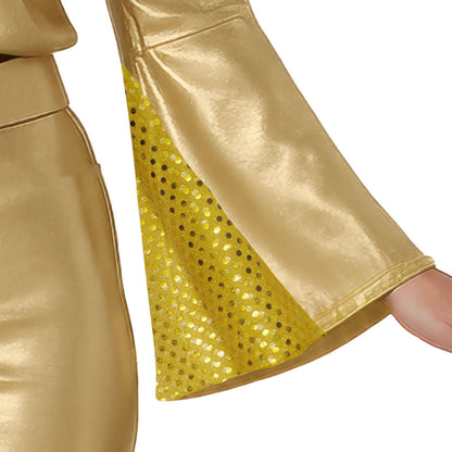 Goldenes Disco-Kostüm für Damen