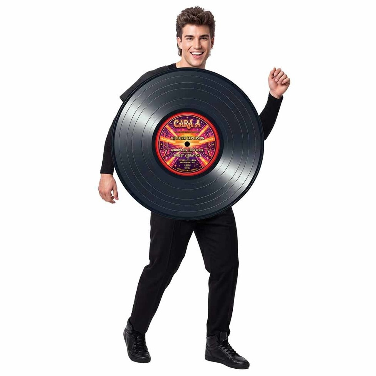 Vinyl-Schallplatten-Kostüm für Erwachsene
