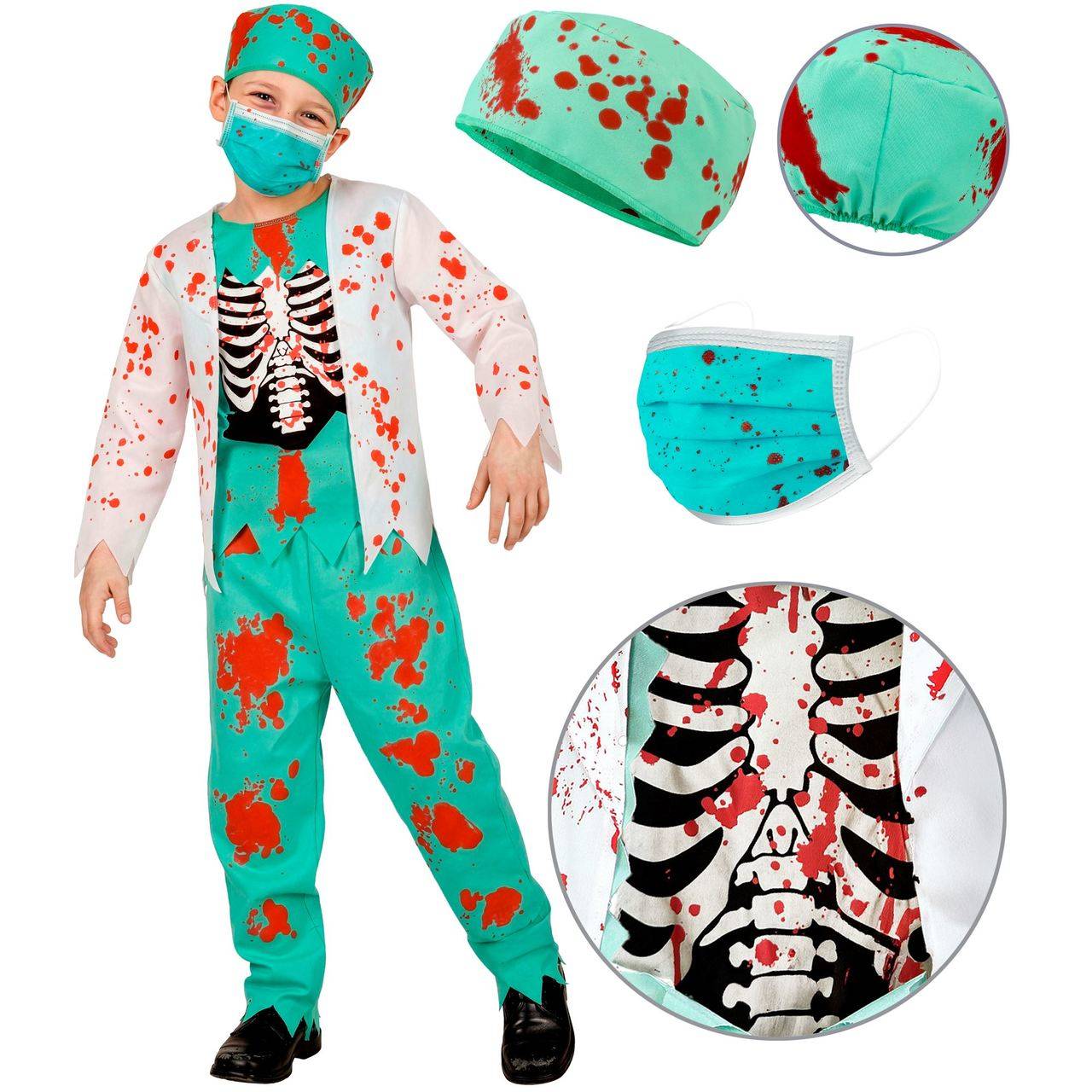Zombie-Doktor-Kostüm für Kinder
