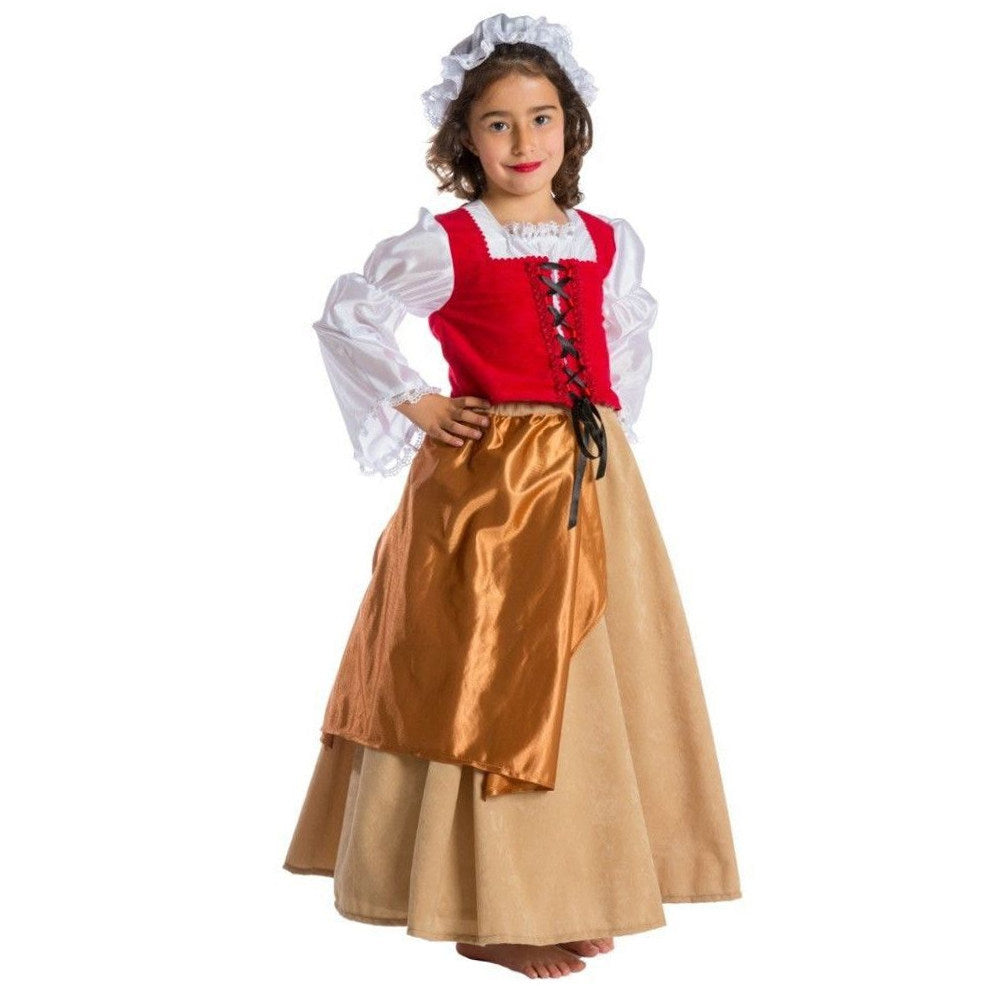 Mittelalterliches Burgfräulein-Kostüm für Mädchen