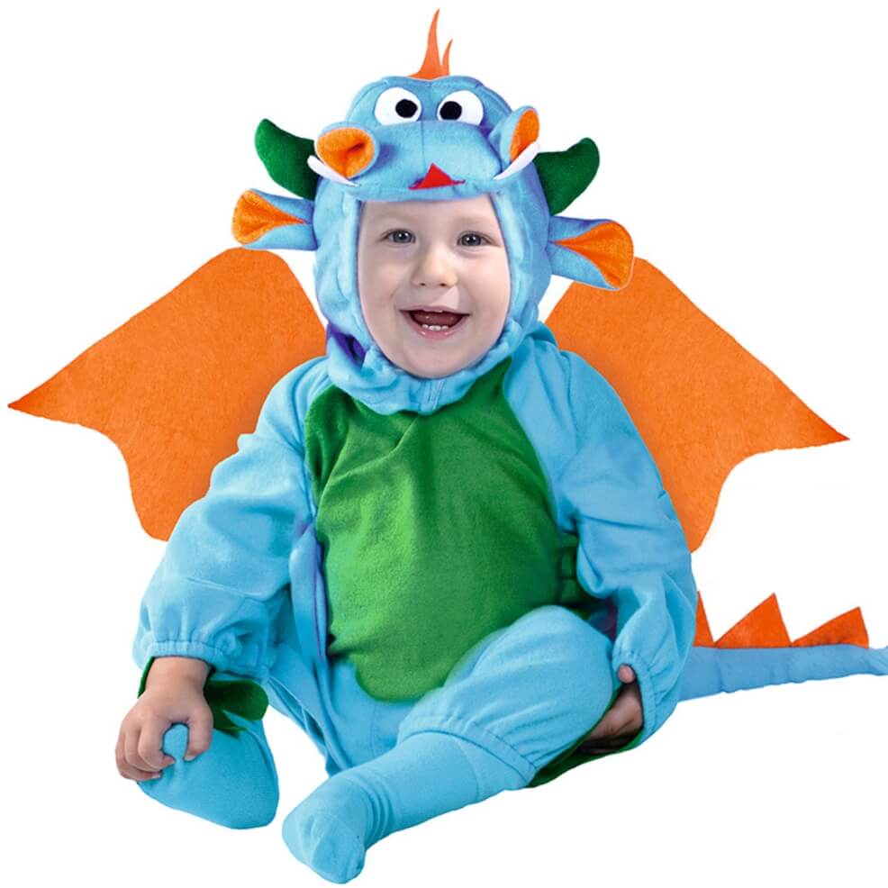 Blaues Drachenkostüm für Baby