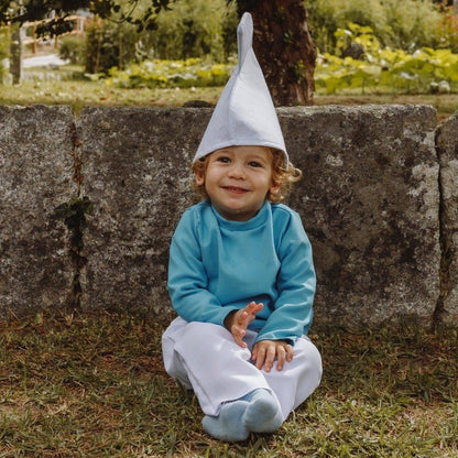 Klassisches Blauer Gnom Kostüm für Baby