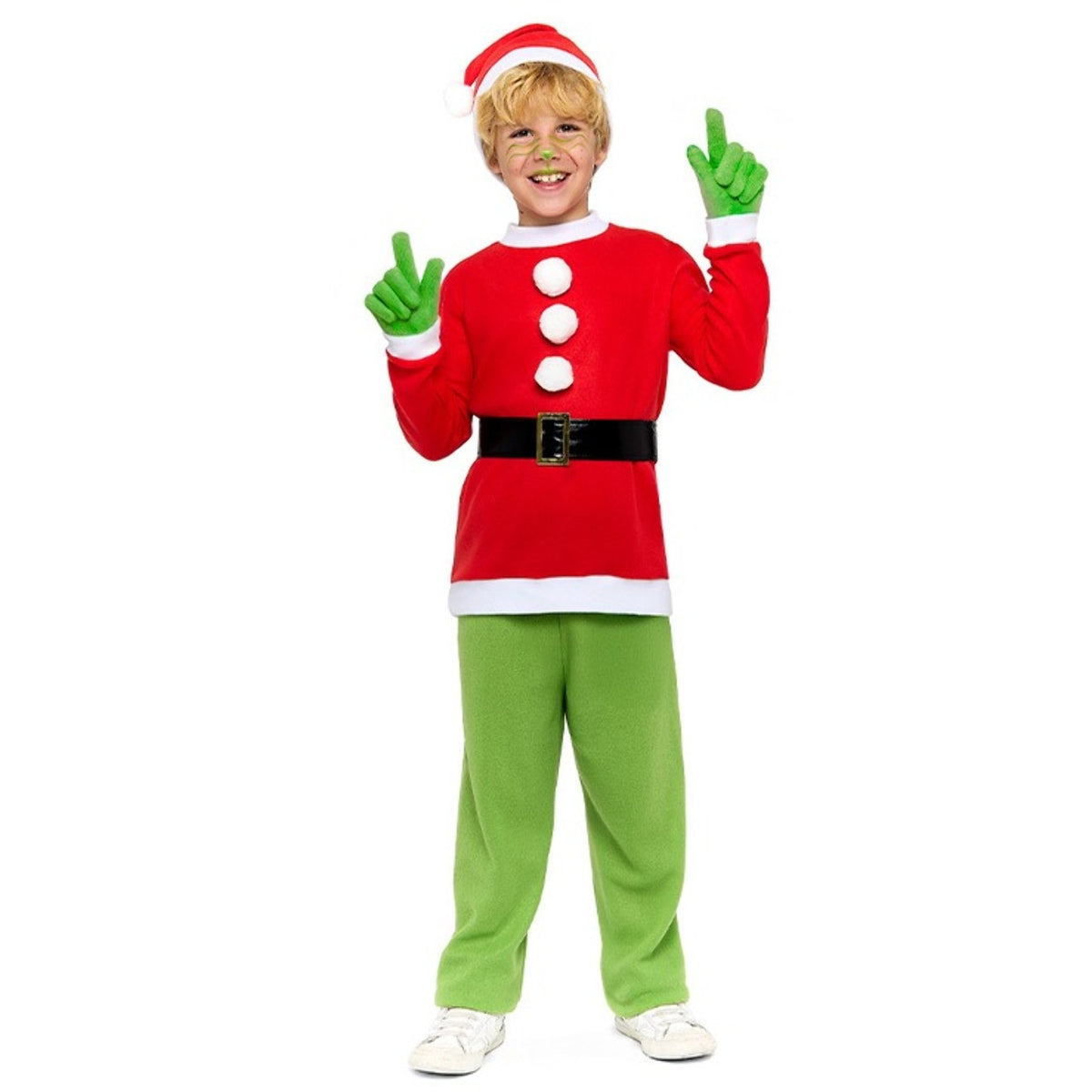 Grinch-Elfen-Kostüm eco für Jungen