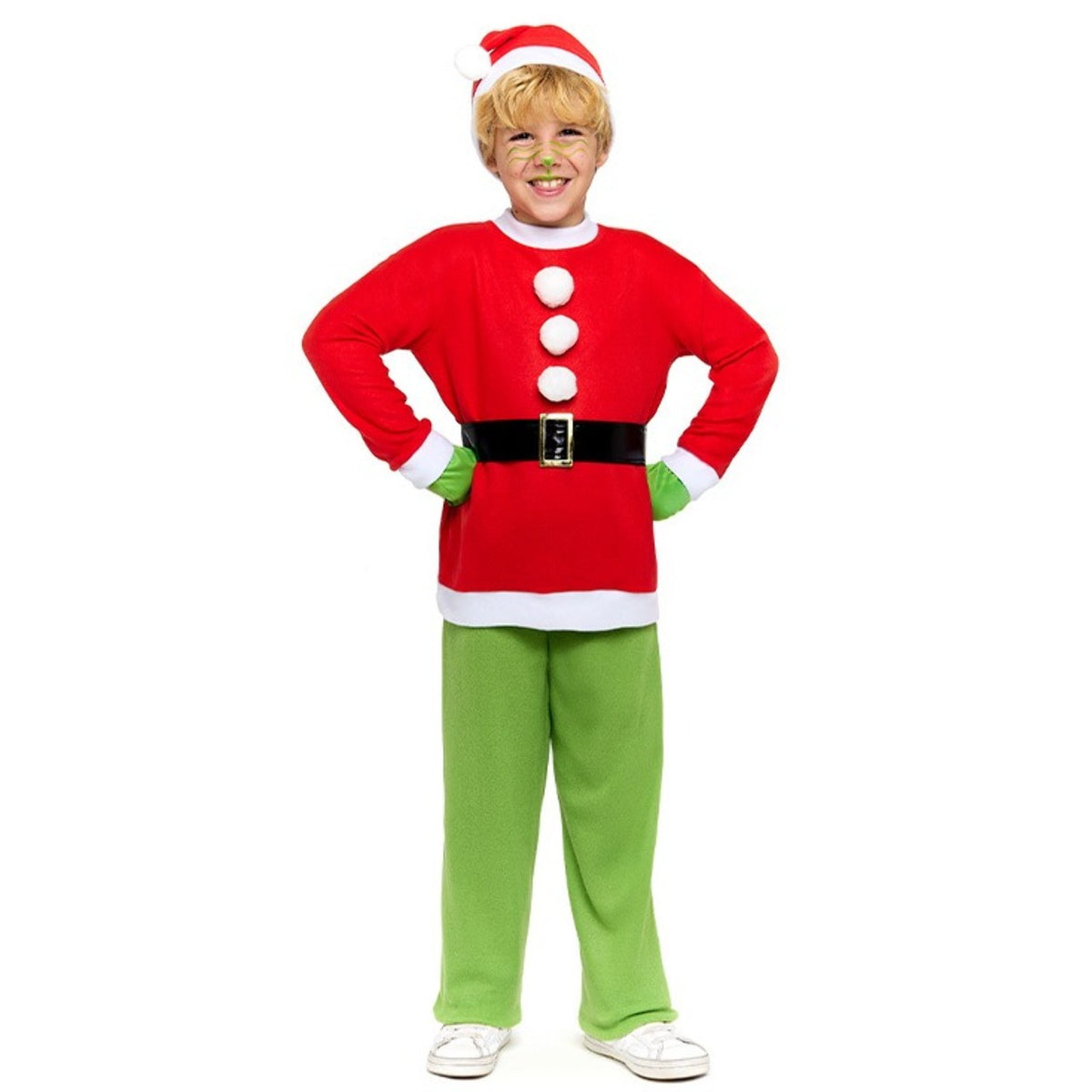 Grinch-Elfen-Kostüm eco für Jungen