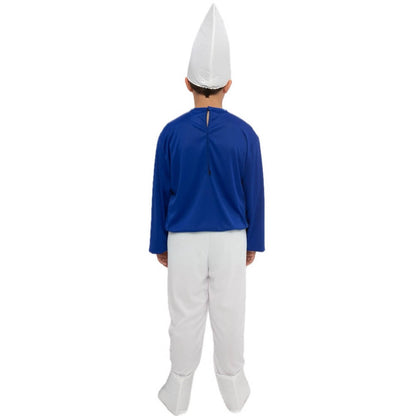 Blau-Weiss  Zwerg Kostüm mit Pantoffeln für Kinder