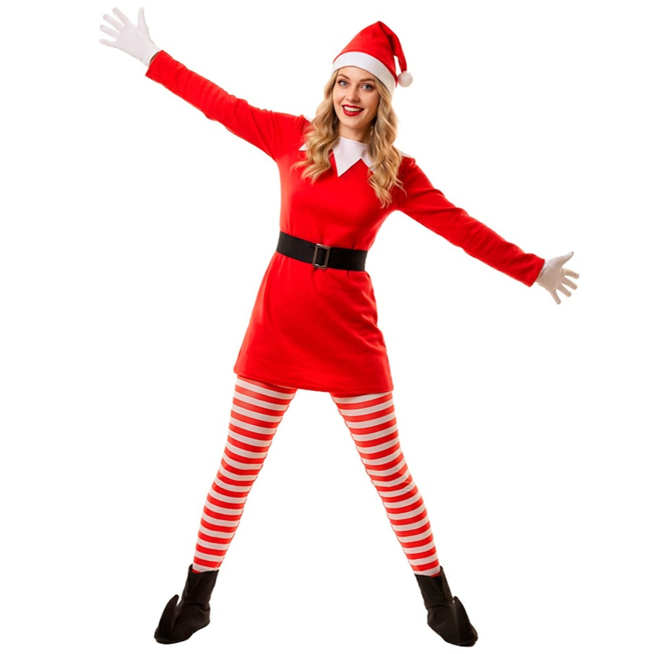 Lustiges Weihnachts-Elfenkostüm für Damen
