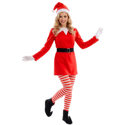 Lustiges Weihnachts-Elfenkostüm für Damen