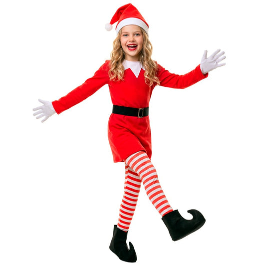 Lustiges Weihnachts-Elfenkostüm für Mädchen