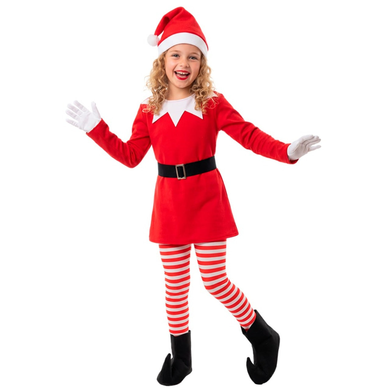 Lustiges Weihnachts-Elfenkostüm für Mädchen