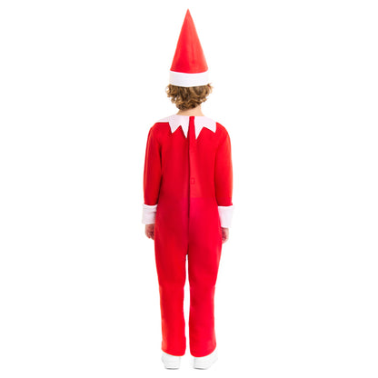 Rotes Weihnachtself-Kostüm für Kinder