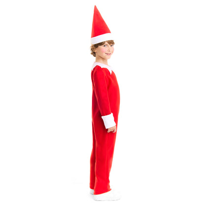 Rotes Weihnachtself-Kostüm für Kinder