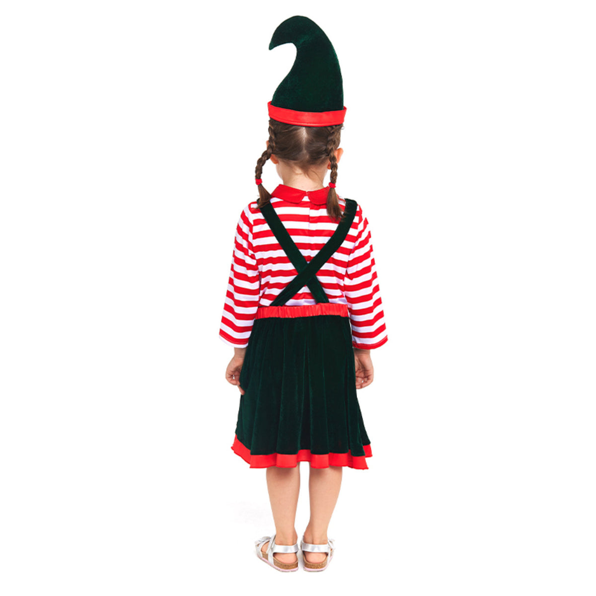 Elfenkostüm mit Streifen für Mädchen