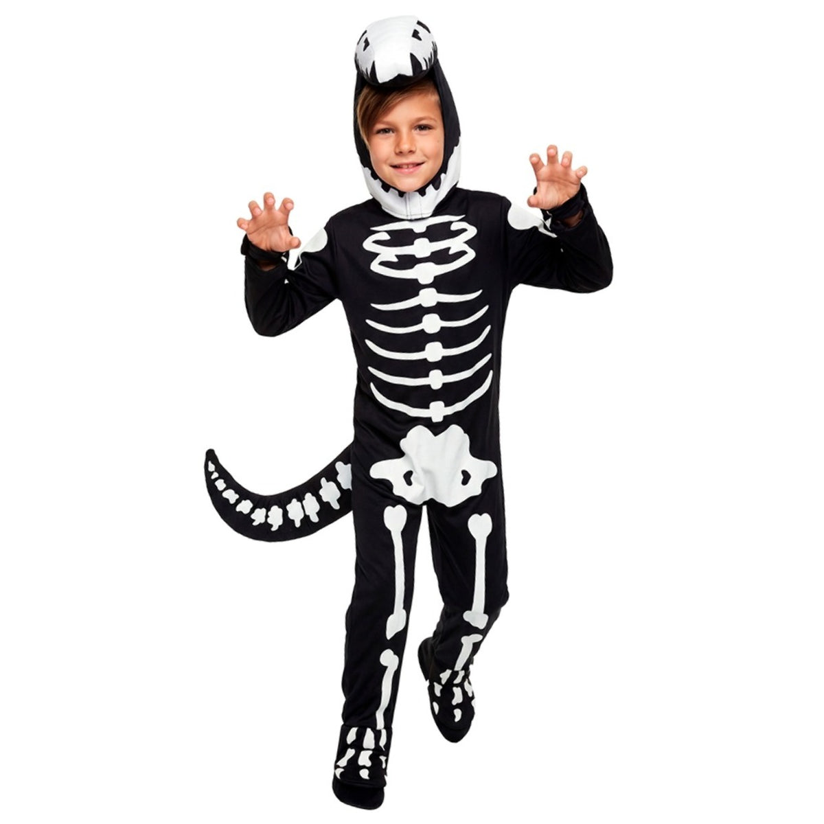 Skelett Dinosaurier Kostüm für Kinder