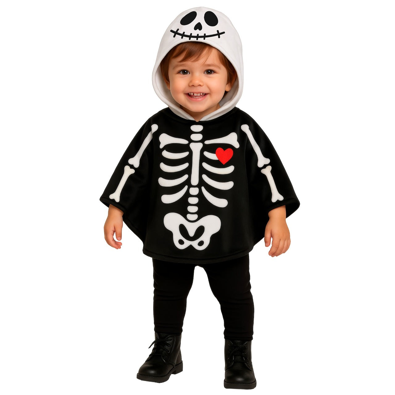 Skelett Poncho Kostüm für Baby