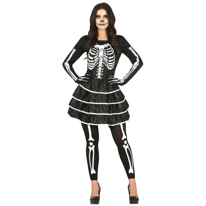 Skelett Kleid Kostüm für Damen