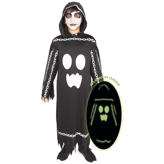 Kettengeist Glow Kostüm für Kinder