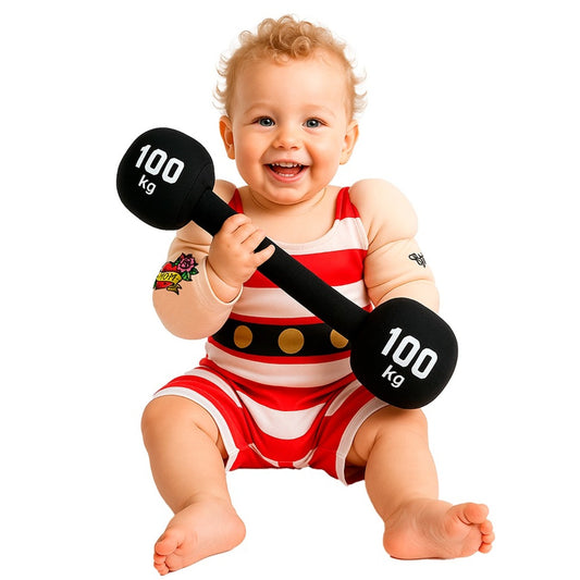 Muskelmann-Streifen-Kostüm für Baby