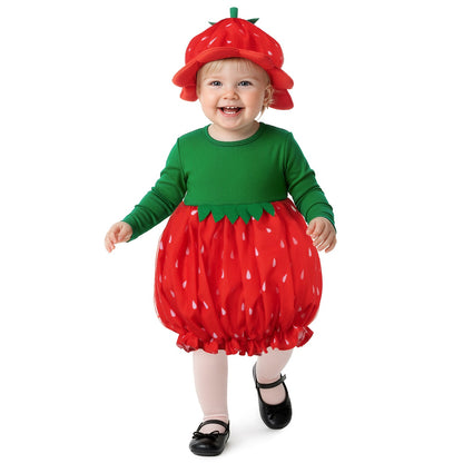 Erdbeer Kleid-Kostüm für Babys