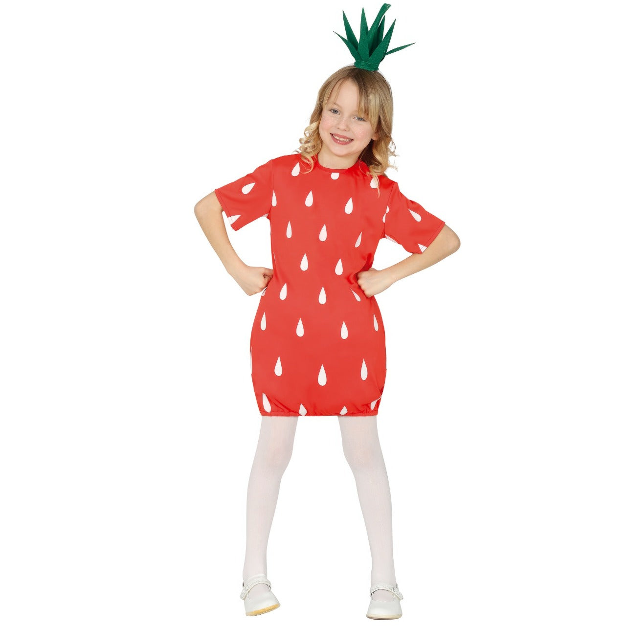 Erdbeerkleid-Kostüm für Mädchen
