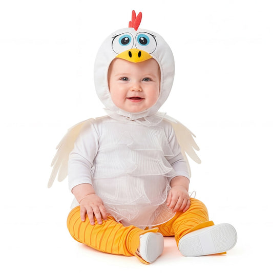Weiße-Henne-Kostüm für Baby